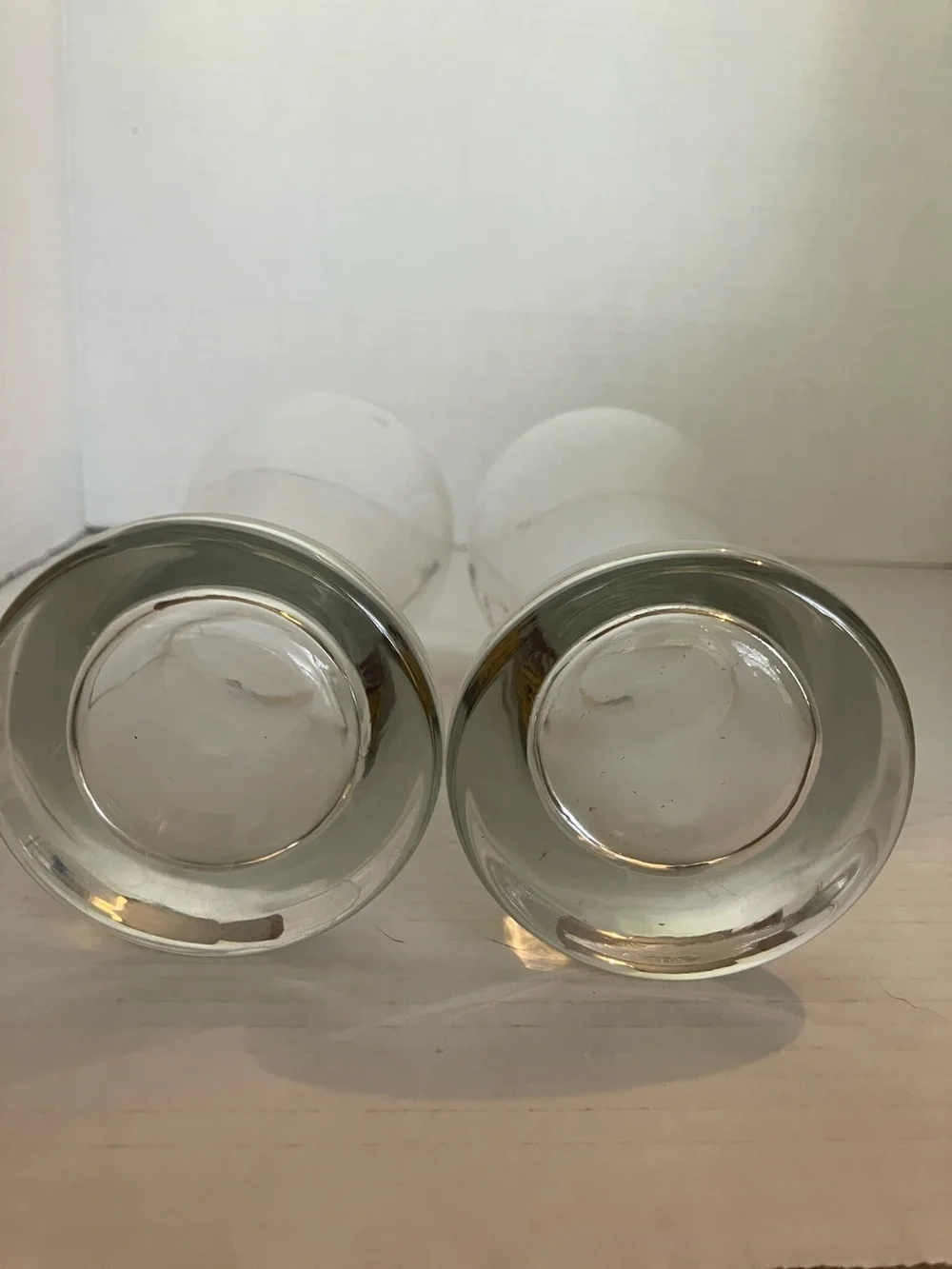 2 Hard Rock Cafe Clear Pint Glasses with Yellow and Brown Logo - Washington D.C.